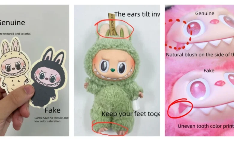 real vs fake labubu